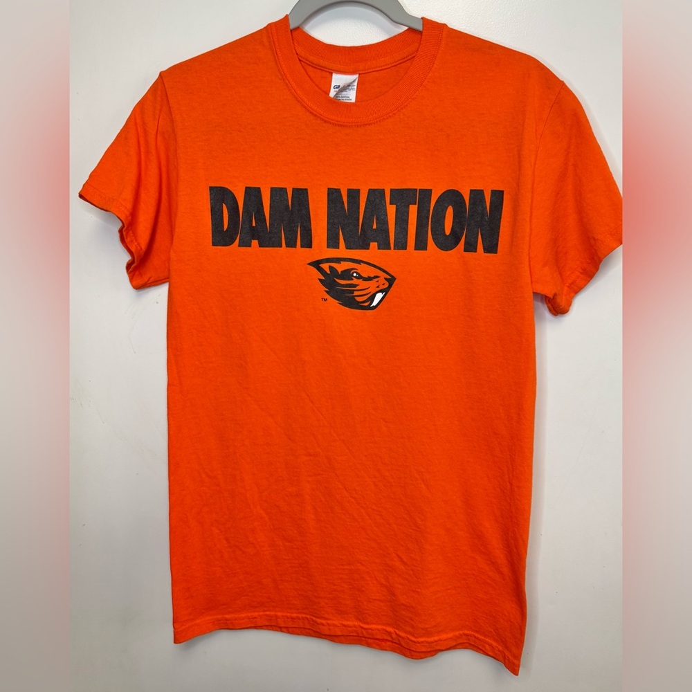 Oregon State Beavers Orange Dam Nation T-Shirt, Men’s Small